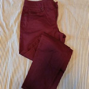 Maroon Arizona Jeans Co. pants